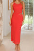 'Dramatique' Asymmetrical Sleeveless Dress - Celes Fashion